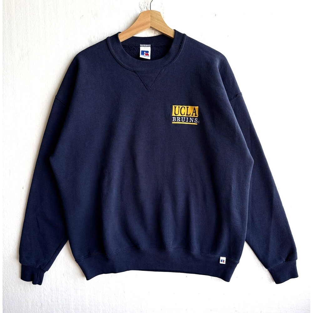 Vtg Russell Athletic UCLA Bruins Sweatshirt Mens XL Navy Blue Crewneck USA Y2K